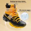imageJMFCHI Kids Basketball Shoes Hightop Sports Shoes Sneakers Durable Laceup NonSlip Running Shoes Secure for Little Kids Big Kids and Boys GirlsBlackOrange8119