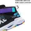 imageJMFCHI Kids Basketball Shoes Hightop Sports Shoes Sneakers Durable Laceup NonSlip Running Shoes Secure for Little Kids Big Kids and Boys GirlsBlackPurple8136