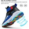 imageJMFCHI Kids Basketball Shoes Hightop Sports Shoes Sneakers Durable Laceup NonSlip Running Shoes Secure for Little Kids Big Kids and Boys GirlsBlue8136