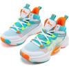 imageJMFCHI Kids Basketball Shoes Hightop Sports Shoes Sneakers Durable Laceup NonSlip Running Shoes Secure for Little Kids Big Kids and Boys GirlsBlueOrange8171