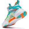 imageJMFCHI Kids Basketball Shoes Hightop Sports Shoes Sneakers Durable Laceup NonSlip Running Shoes Secure for Little Kids Big Kids and Boys GirlsBlueOrange8171