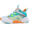 imageJMFCHI Kids Basketball Shoes Hightop Sports Shoes Sneakers Durable Laceup NonSlip Running Shoes Secure for Little Kids Big Kids and Boys GirlsBlueOrange8171