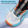 imageJMFCHI Kids Basketball Shoes Hightop Sports Shoes Sneakers Durable Laceup NonSlip Running Shoes Secure for Little Kids Big Kids and Boys GirlsBlueOrange8235