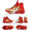 imageJMFCHI Kids Basketball Shoes Hightop Sports Shoes Sneakers Durable Laceup NonSlip Running Shoes Secure for Little Kids Big Kids and Boys GirlsGoldRed8151