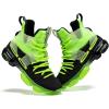 imageJMFCHI Kids Basketball Shoes Hightop Sports Shoes Sneakers Durable Laceup NonSlip Running Shoes Secure for Little Kids Big Kids and Boys GirlsGreen8119