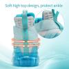 imageJMFCHI Kids Basketball Shoes Hightop Sports Shoes Sneakers Durable Laceup NonSlip Running Shoes Secure for Little Kids Big Kids and Boys GirlsLight Blue8119