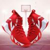 imageJMFCHI Kids Basketball Shoes Hightop Sports Shoes Sneakers Durable Laceup NonSlip Running Shoes Secure for Little Kids Big Kids and Boys GirlsRedWhite