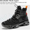 imageJMFCHI Womens Sneakers Walking Shoes Mesh Lace up Tennis Shoes Fashion Non Slip Casual Workout Sneaker Gym SportsBlack