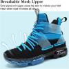 imageJMFCHI Womens Sneakers Walking Shoes Mesh Lace up Tennis Shoes Fashion Non Slip Casual Workout Sneaker Gym SportsBlackBlue