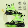 imageJMFCHI Womens Sneakers Walking Shoes Mesh Lace up Tennis Shoes Fashion Non Slip Casual Workout Sneaker Gym SportsBlackGreen