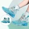 imageJMFCHI Womens Sneakers Walking Shoes Mesh Lace up Tennis Shoes Fashion Non Slip Casual Workout Sneaker Gym SportsLight Blue