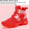 imageJMFCHI Womens Sneakers Walking Shoes Mesh Lace up Tennis Shoes Fashion Non Slip Casual Workout Sneaker Gym SportsRed