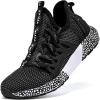 imageJMFCHI Boys Girls Kids Sneakers Knitted Mesh Sports Shoes Breathable Lightweight Running Shoes for Kids Fashion Athletic Casual ShoesBlack8082