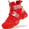 imageJMFCHI Womens Sneakers Walking Shoes Mesh Lace up Tennis Shoes Fashion Non Slip Casual Workout Sneaker Gym SportsRed