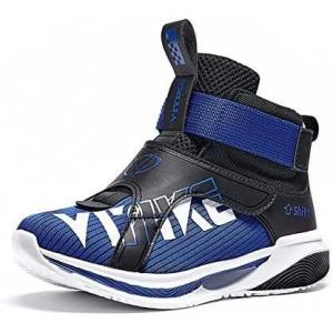 imageJMFCHI Boys Girls Kids Sneakers Knitted Mesh Sports Shoes Breathable Lightweight Running Shoes for Kids Fashion Athletic Casual ShoesBlackBlue8127