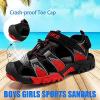 imageJMFCHI Boys Girls Sports Sandals Summer Kids Closed Toe Outdoor Sandals Athletic Water Shoes Sandals Child Pool Beach Sandals Quick Drying Slip ResistantBlackRed8009