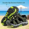 imageJMFCHI Boys Girls Sports Sandals Summer Kids Closed Toe Outdoor Sandals Athletic Water Shoes Sandals Child Pool Beach Sandals Quick Drying Slip ResistantBlackGreen8109
