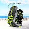 imageJMFCHI Boys Girls Sports Sandals Summer Kids Closed Toe Outdoor Sandals Athletic Water Shoes Sandals Child Pool Beach Sandals Quick Drying Slip ResistantBlackGreen8109