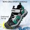 imageJMFCHI Boys Girls Sports Sandals Summer Kids Closed Toe Outdoor Sandals Athletic Water Shoes Sandals Child Pool Beach Sandals Quick Drying Slip Resistant8123black Green