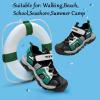 imageJMFCHI Boys Girls Sports Sandals Summer Kids Closed Toe Outdoor Sandals Athletic Water Shoes Sandals Child Pool Beach Sandals Quick Drying Slip Resistant8123black Green