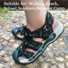 imageJMFCHI Boys Girls Sports Sandals Summer Kids Closed Toe Outdoor Sandals Athletic Water Shoes Sandals Child Pool Beach Sandals Quick Drying Slip Resistant8153blackBlue