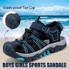 imageJMFCHI Boys Girls Sports Sandals Summer Kids Closed Toe Outdoor Sandals Athletic Water Shoes Sandals Child Pool Beach Sandals Quick Drying Slip ResistantDarkblue8109