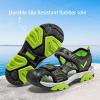imageJMFCHI Boys Girls Sports Sandals Summer Kids Closed Toe Outdoor Sandals Athletic Water Shoes Sandals Child Pool Beach Sandals Quick Drying Slip ResistantBlackGreen8036