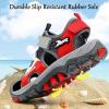 imageJMFCHI Boys Girls Sports Sandals Summer Kids Closed Toe Outdoor Sandals Athletic Water Shoes Sandals Child Pool Beach Sandals Quick Drying Slip Resistant8123grey Red