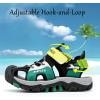 imageJMFCHI Boys Girls Sports Sandals Summer Kids Closed Toe Outdoor Sandals Athletic Water Shoes Sandals Child Pool Beach Sandals Quick Drying Slip Resistant8123black Green
