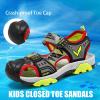 imageJMFCHI Boys Girls Sports Sandals Summer Kids Closed Toe Outdoor Sandals Athletic Water Shoes Sandals Child Pool Beach Sandals Quick Drying Slip ResistantGreyRed8036
