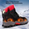 imageJMFCHI Kids Hiking Boots Boys Girls Outdoor Walking Climbing Sneaker Comfortable Nonslip Snow Shoes Hiker Boot Antiskid Steel Buckle Sole1redBlack