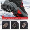 imageJMFCHI Kids Hiking Boots Boys Girls Outdoor Walking Climbing Sneaker Comfortable Nonslip Snow Shoes Hiker Boot Antiskid Steel Buckle Sole32blackRed