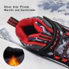 imageJMFCHI Kids Hiking Boots Boys Girls Outdoor Walking Climbing Sneaker Comfortable Nonslip Snow Shoes Hiker Boot Antiskid Steel Buckle Sole3black