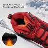 imageJMFCHI Kids Hiking Boots Boys Girls Outdoor Walking Climbing Sneaker Comfortable Nonslip Snow Shoes Hiker Boot Antiskid Steel Buckle Sole3red