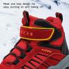 imageJMFCHI Kids Hiking Boots Boys Girls Outdoor Walking Climbing Sneaker Comfortable Nonslip Snow Shoes Hiker Boot Antiskid Steel Buckle Sole3red