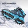 imageJMFCHI Kids Hiking Boots Boys Girls Outdoor Walking Climbing Sneaker Comfortable Nonslip Snow Shoes Hiker Boot Antiskid Steel Buckle Sole8032black Blue