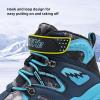 imageJMFCHI Kids Hiking Boots Boys Girls Outdoor Walking Climbing Sneaker Comfortable Nonslip Snow Shoes Hiker Boot Antiskid Steel Buckle Sole8032black Blue
