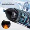 imageJMFCHI Kids Hiking Boots Boys Girls Outdoor Walking Climbing Sneaker Comfortable Nonslip Snow Shoes Hiker Boot Antiskid Steel Buckle Sole8032black Blue