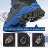 imageJMFCHI Kids Hiking Boots Boys Girls Outdoor Walking Climbing Sneaker Comfortable Nonslip Snow Shoes Hiker Boot Antiskid Steel Buckle Sole8032blue