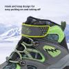 imageJMFCHI Kids Hiking Boots Boys Girls Outdoor Walking Climbing Sneaker Comfortable Nonslip Snow Shoes Hiker Boot Antiskid Steel Buckle Sole8032grey Green