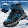 imageJMFCHI Kids Hiking Boots Boys Girls Outdoor Walking Climbing Sneaker Comfortable Nonslip Snow Shoes Hiker Boot Antiskid Steel Buckle Sole8112black Blue