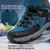 imageJMFCHI Kids Hiking Boots Boys Girls Outdoor Walking Climbing Sneaker Comfortable Nonslip Snow Shoes Hiker Boot Antiskid Steel Buckle Sole8112black Blue