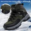 imageJMFCHI Kids Hiking Boots Boys Girls Outdoor Walking Climbing Sneaker Comfortable Nonslip Snow Shoes Hiker Boot Antiskid Steel Buckle Sole8112black Green