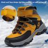 imageJMFCHI Kids Hiking Boots Boys Girls Outdoor Walking Climbing Sneaker Comfortable Nonslip Snow Shoes Hiker Boot Antiskid Steel Buckle Sole8112black Yellow