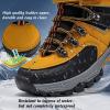 imageJMFCHI Kids Hiking Boots Boys Girls Outdoor Walking Climbing Sneaker Comfortable Nonslip Snow Shoes Hiker Boot Antiskid Steel Buckle Sole8112black Yellow