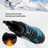imageJMFCHI Kids Hiking Boots Boys Girls Outdoor Walking Climbing Sneaker Comfortable Nonslip Snow Shoes Hiker Boot Antiskid Steel Buckle Sole8137black Blue