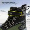 imageJMFCHI Kids Hiking Boots Boys Girls Outdoor Walking Climbing Sneaker Comfortable Nonslip Snow Shoes Hiker Boot Antiskid Steel Buckle Sole8137black Green