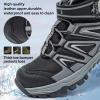 imageJMFCHI Kids Hiking Boots Boys Girls Outdoor Walking Climbing Sneaker Comfortable Nonslip Snow Shoes Hiker Boot Antiskid Steel Buckle Sole8163black Grey Silver