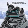 imageJMFCHI Kids Hiking Boots Boys Girls Outdoor Walking Climbing Sneaker Comfortable Nonslip Snow Shoes Hiker Boot Antiskid Steel Buckle Sole8163black Grey Silver