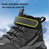imageJMFCHI Kids Hiking Boots Boys Girls Outdoor Walking Climbing Sneaker Comfortable Nonslip Snow Shoes Hiker Boot Antiskid Steel Buckle Sole8196kgrey